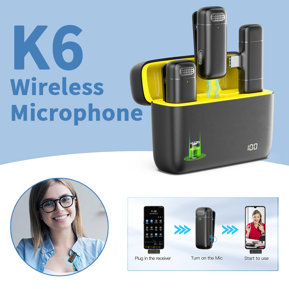 Gaming Console Youtube - Portable Bluetooth Microphone K6 Wireless Lapel