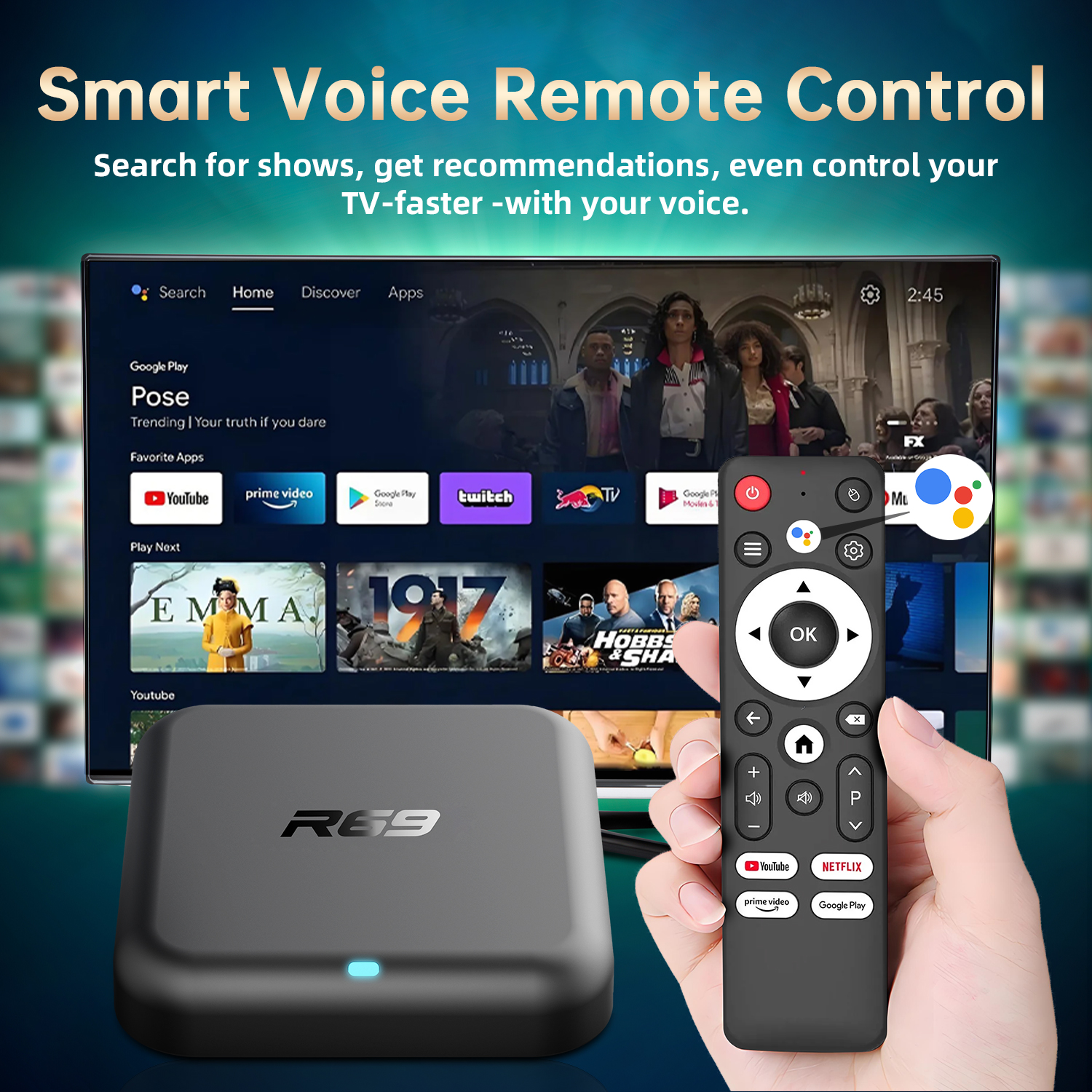 Smart TV Box Android 14.0 Goog - Gaming Console Youtube recension och pris