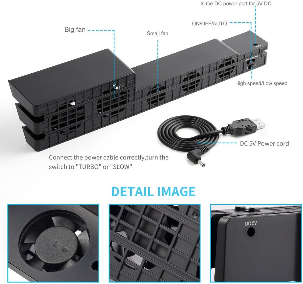 Fan Cooling Cooler For Sony PS - Gaming Console Organizer recension och pris