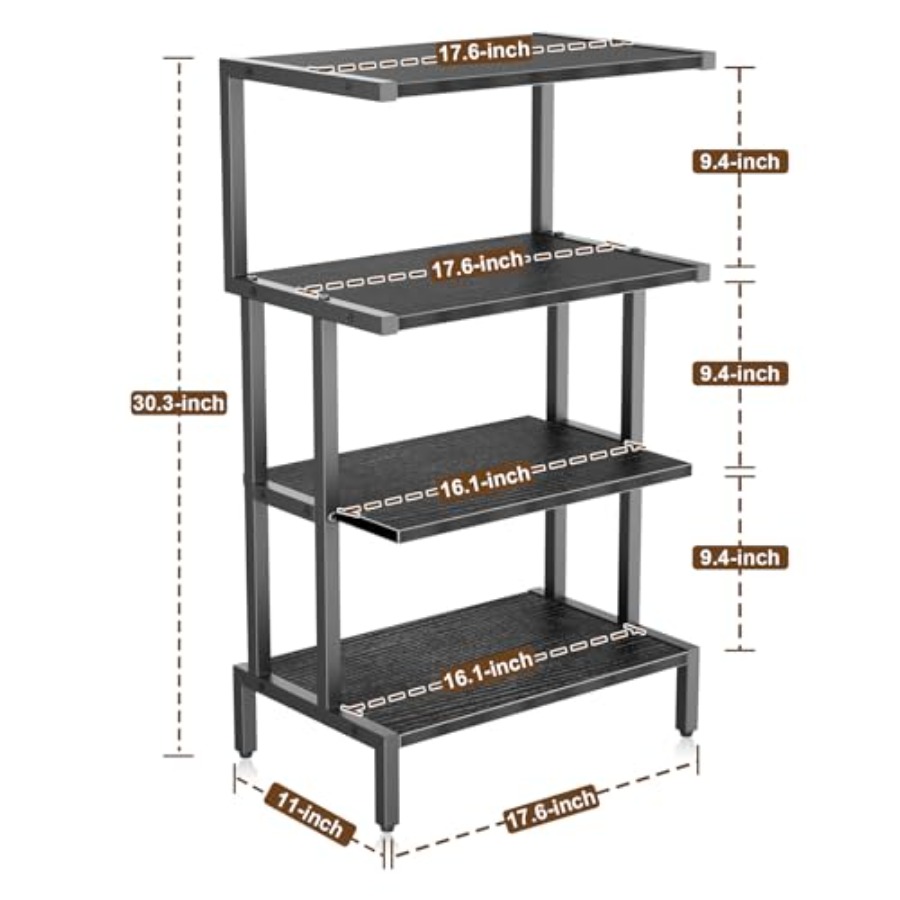 Media Stand Gaming Shelf 4 Tie - Gaming Console Organizer recension och pris