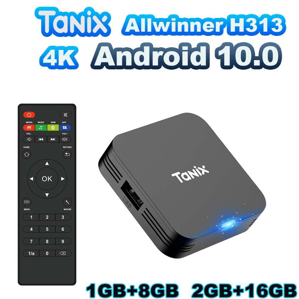 TANIX TX1 Android 10.0 Allwinn - Gaming Console Youtube recension och pris