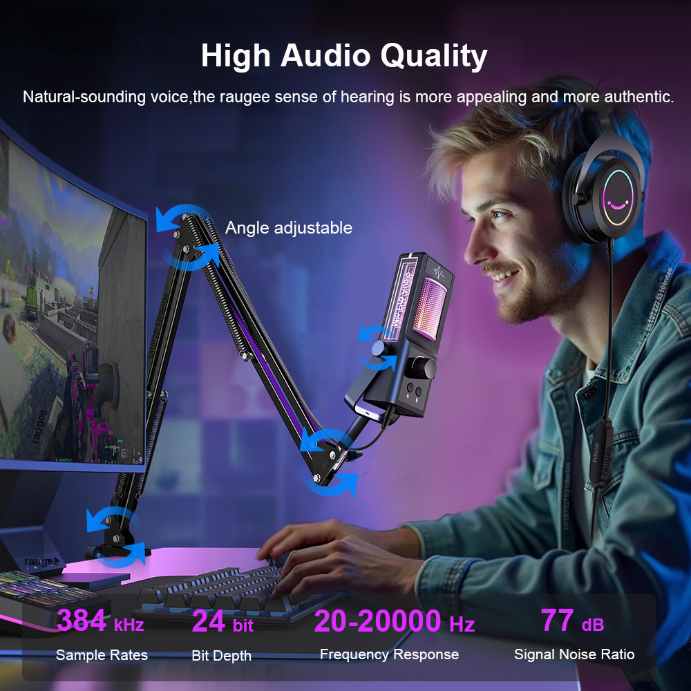 USB Gaming Microphone with Arm - Gaming Console Youtube recension och pris