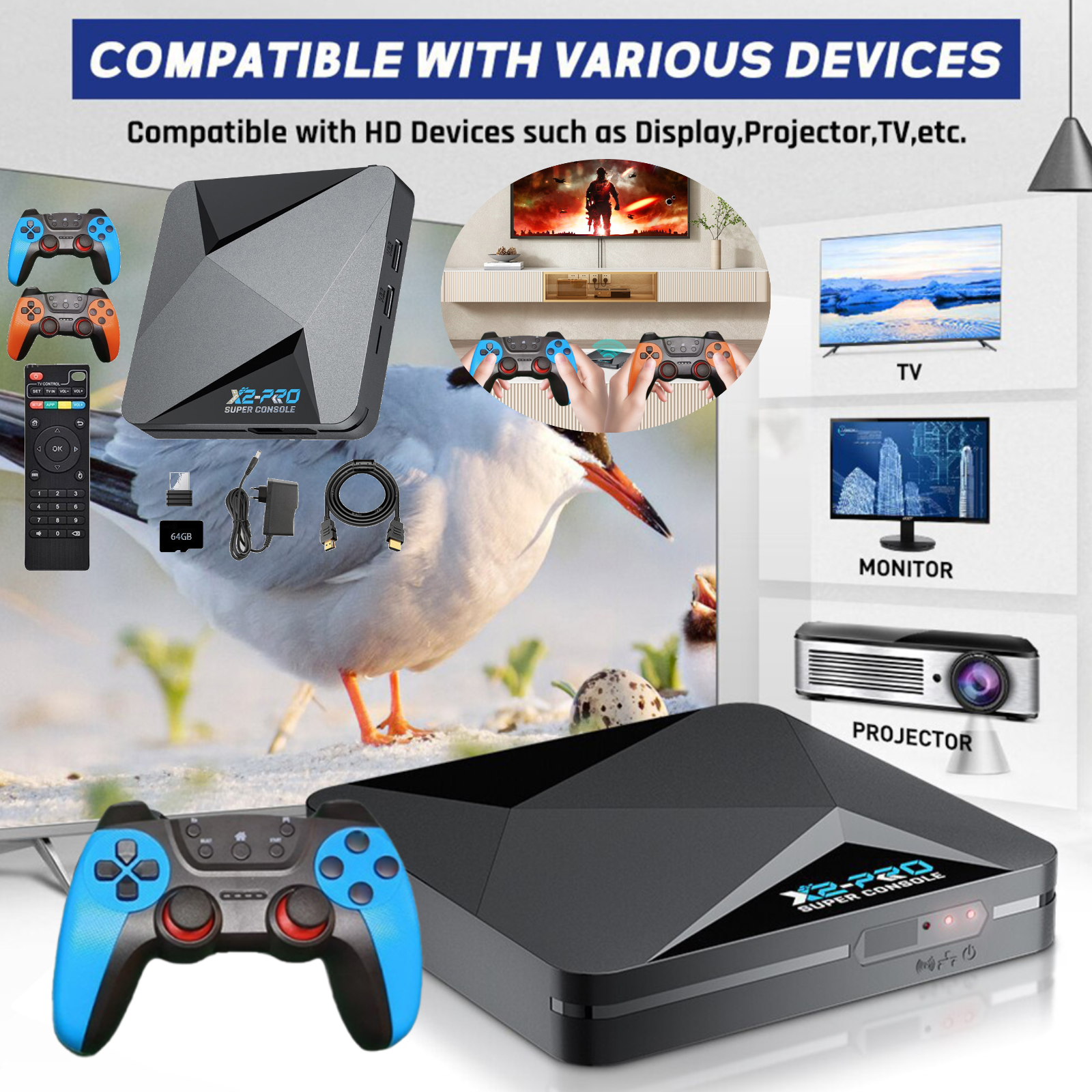 X2 PRO Retro Video Game Consol - Gaming Console X2 recension och pris