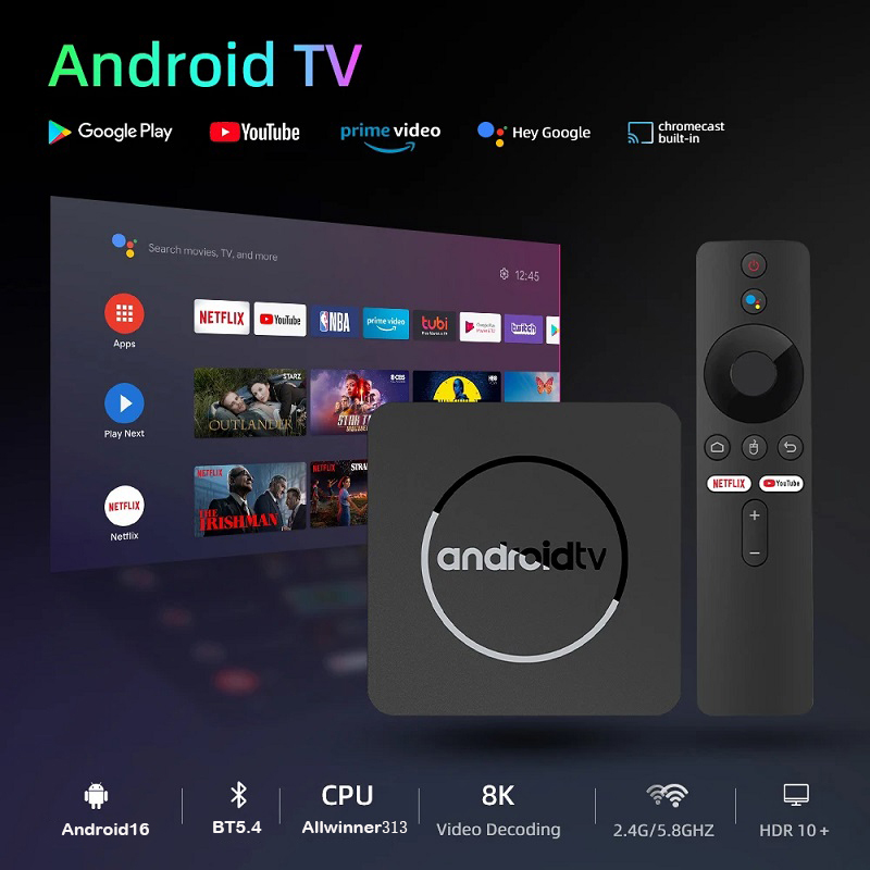 Smart TV Box 4K Android 16 HD  - Gaming Console Youtube recension och pris