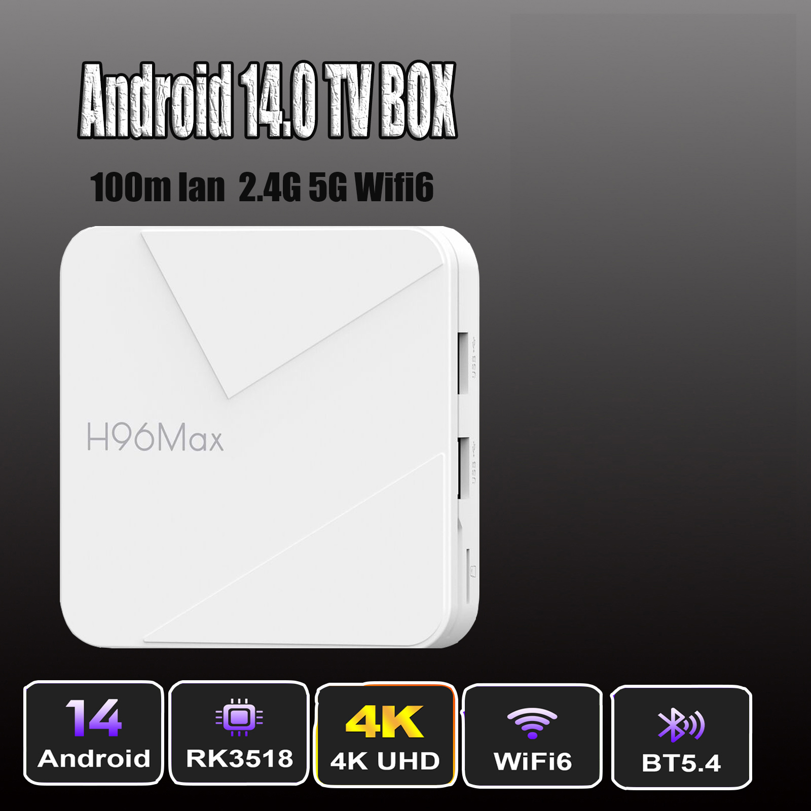 Android 14.0 H96 Max RK3518 Qu - Gaming Console Youtube recension och pris